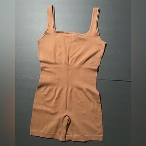 NEW Brown Ribbed Sleeveless Jumpsuit